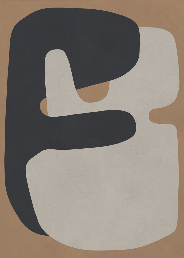 Braune und schwarze Kunst 1 | Poster