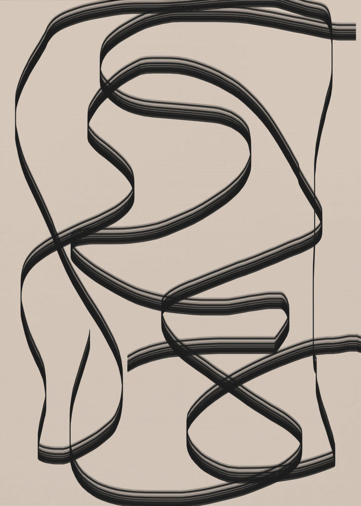 Labyrinth mit fließenden Linien | Poster
