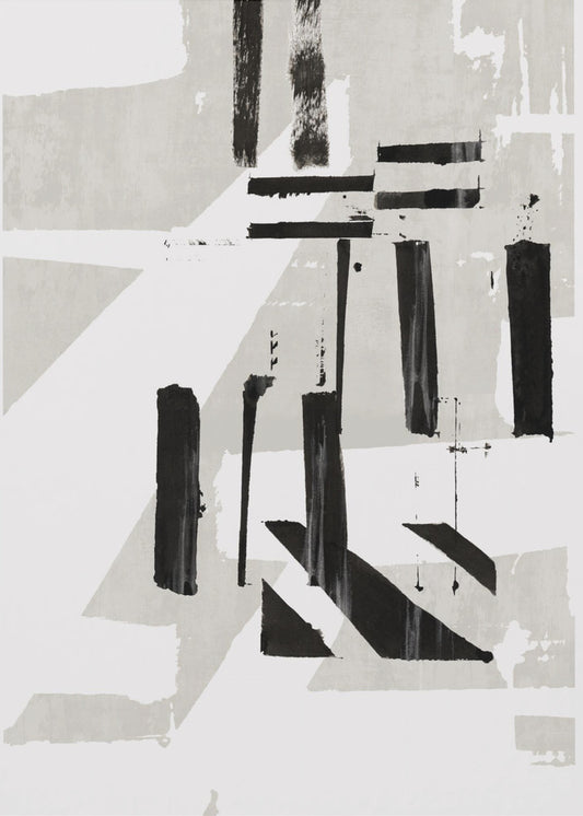 Grey & Black Art Print No 1 | Canvas