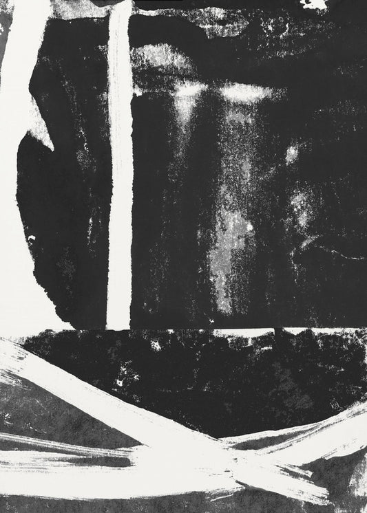Abstrakter Druck mit schwarzer Tinte | Poster