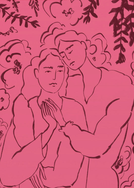 Händchenhalten Rosa | Poster