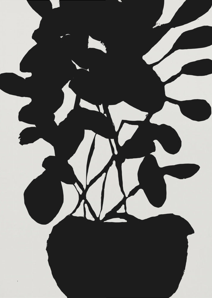 Topfpflanzen-Silhouette Nr. 3 | Leinwand