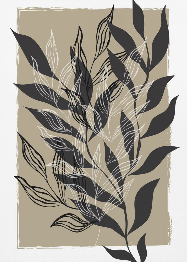 Minimalistisches botanisches Design | Leinwand
