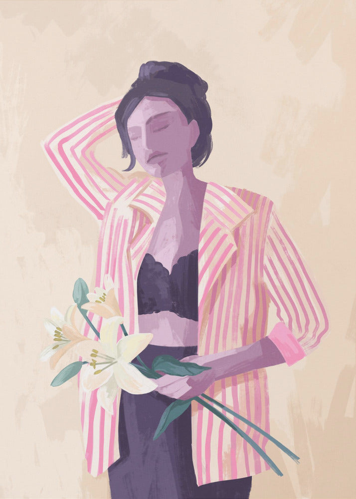 Lilly in einer Jacke | Leinwand