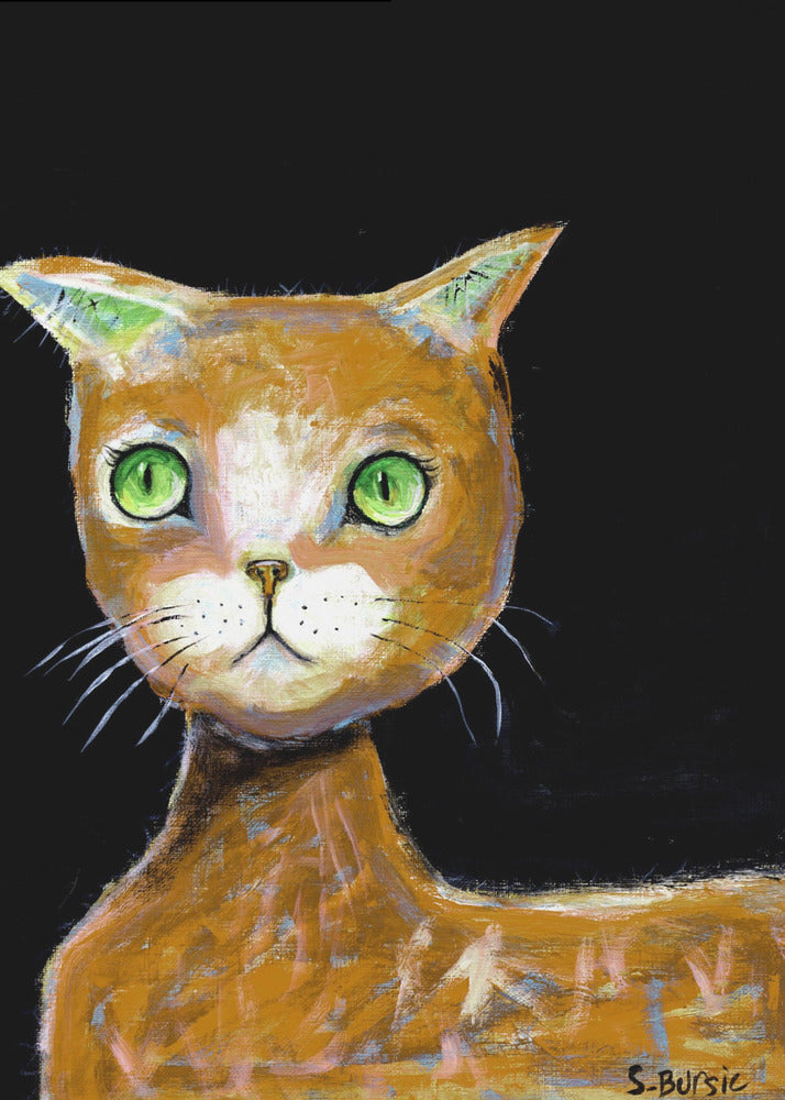 Die braune Großaugenkatze | Poster