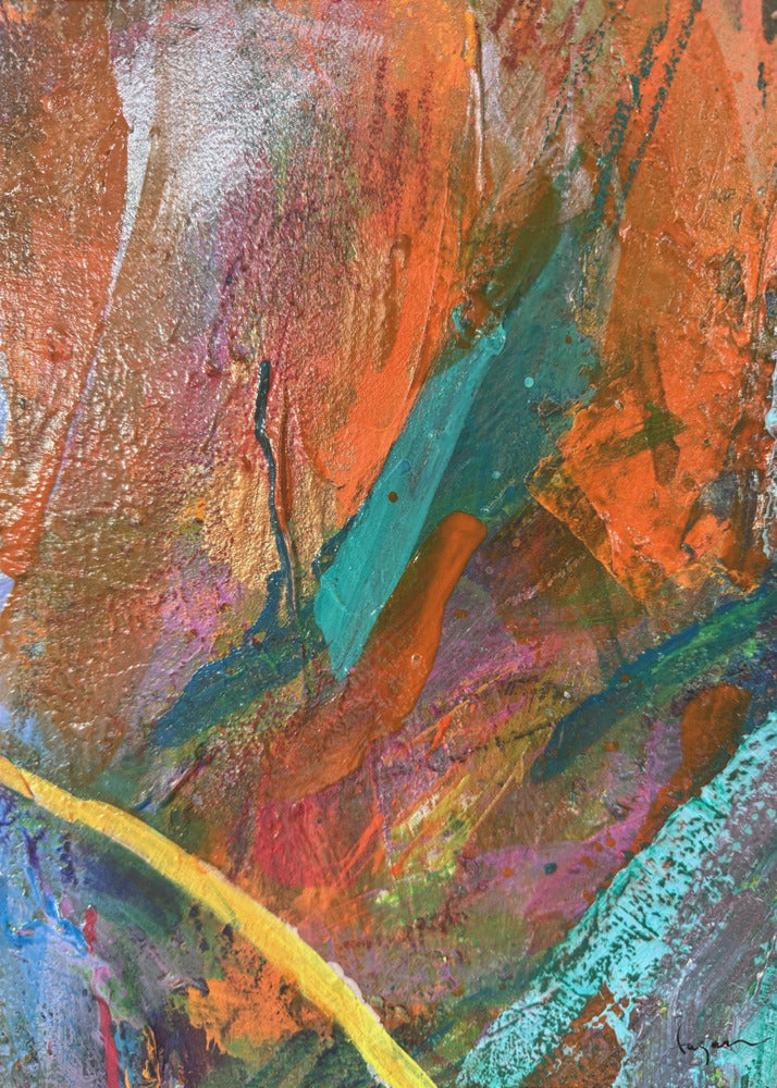 Lebendiges expressionistisches Orange | Poster
