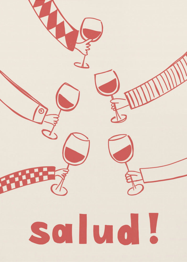 Salud! Weinparty mit Freunden | Leinwand