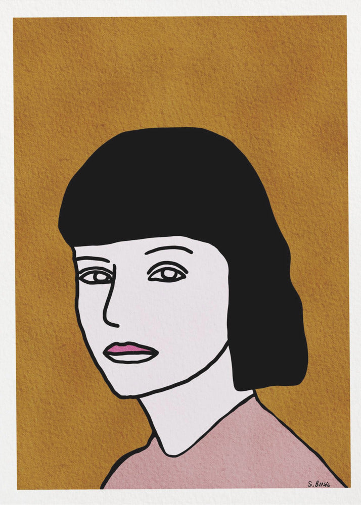 Dame schaut | Poster