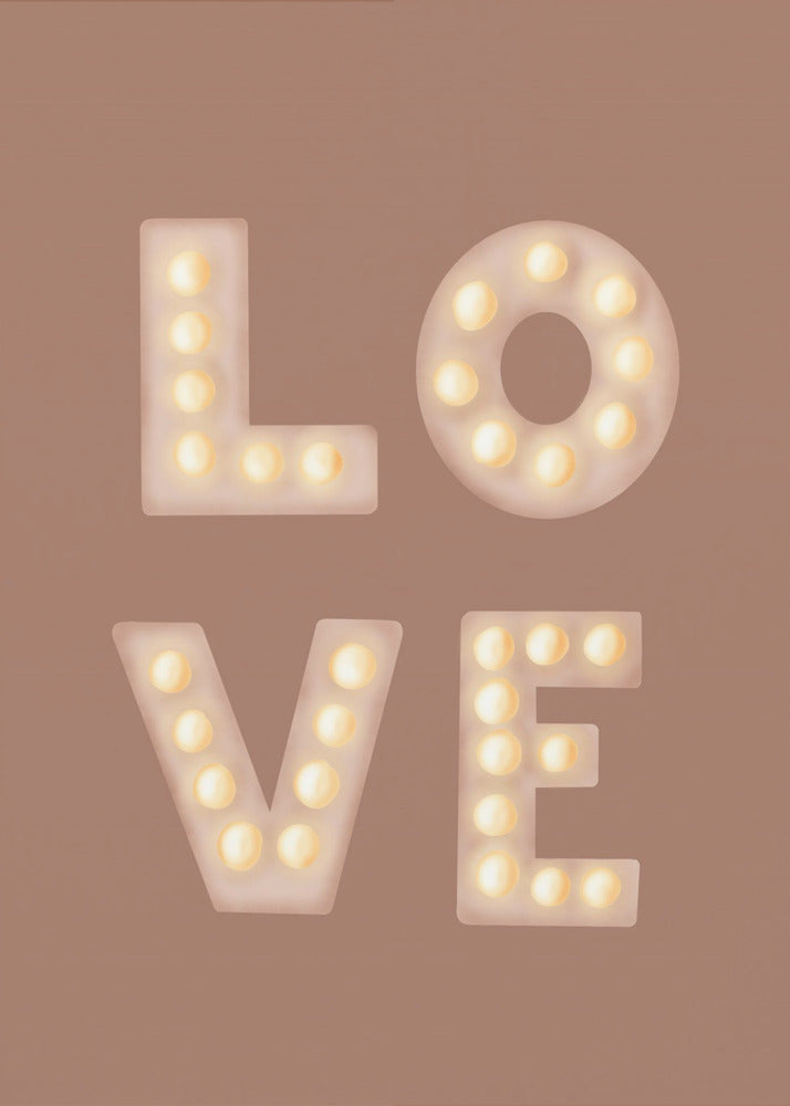 Liebes-Leuchtbuchstaben Mochamousse | Poster