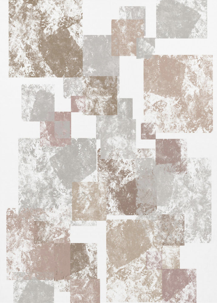 Abstrakte braune Würfel | Poster