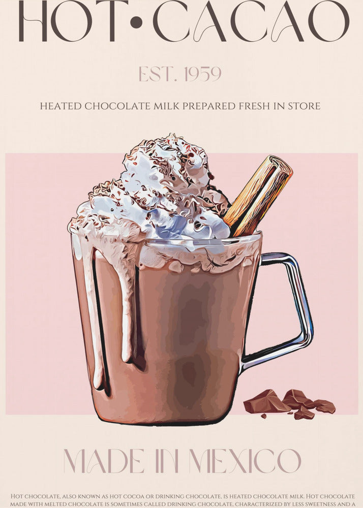 Eine Tasse cremiger heißer Kakao | Poster