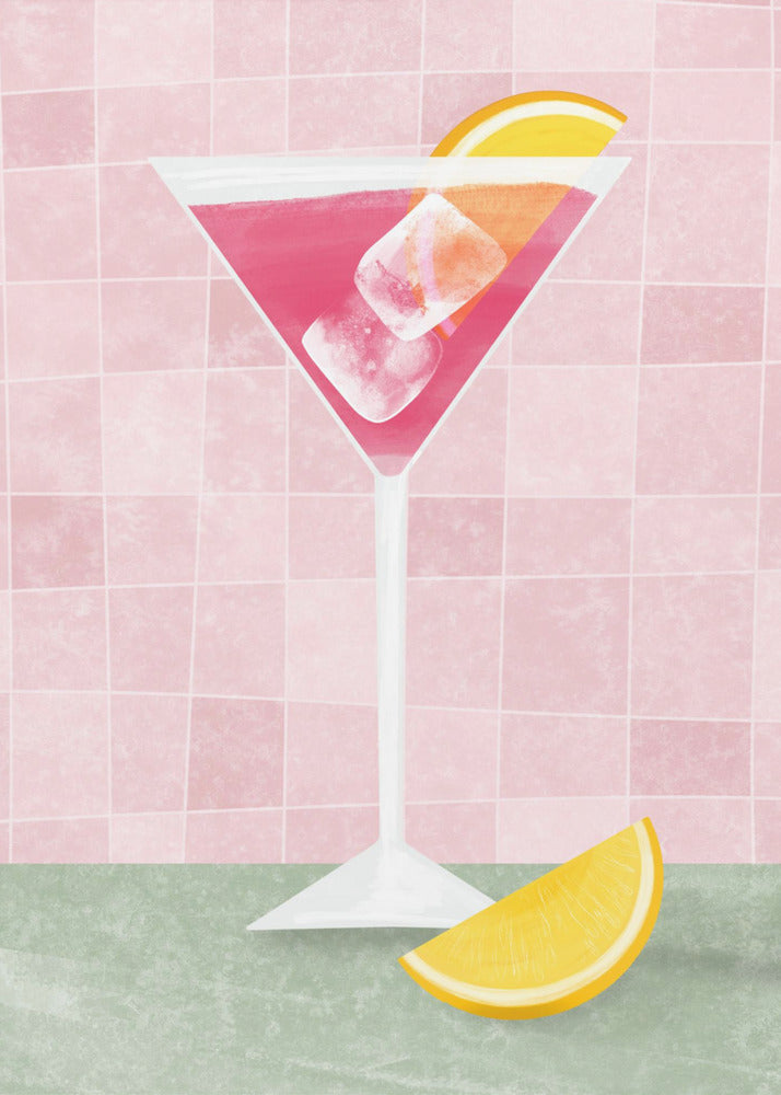 Rosa Cocktail | Leinwand