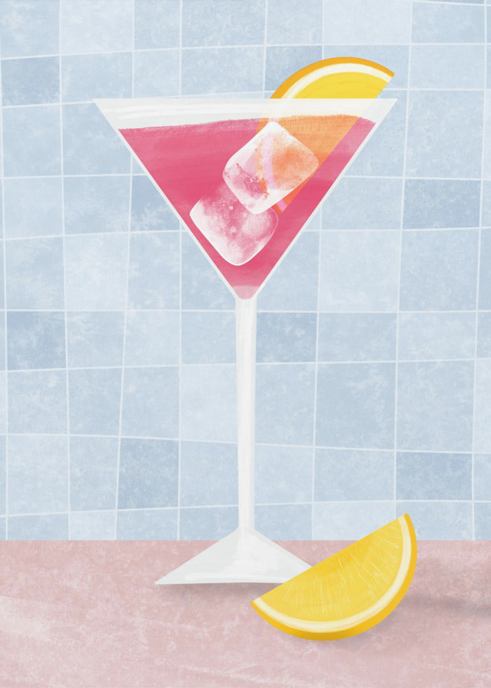 Rosa Cocktail | Leinwand