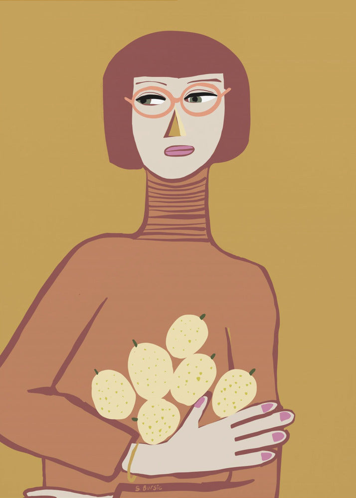 Lady with lemons | Poster
