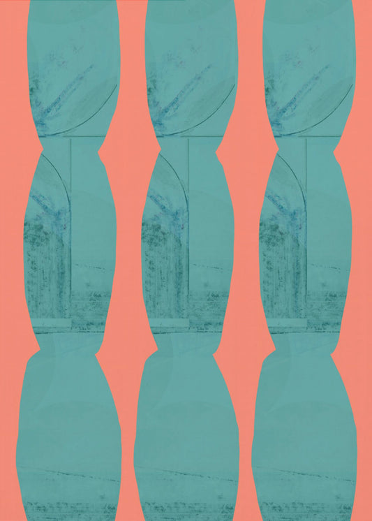 Türkis & Korallen Abstraktion 7 | Poster