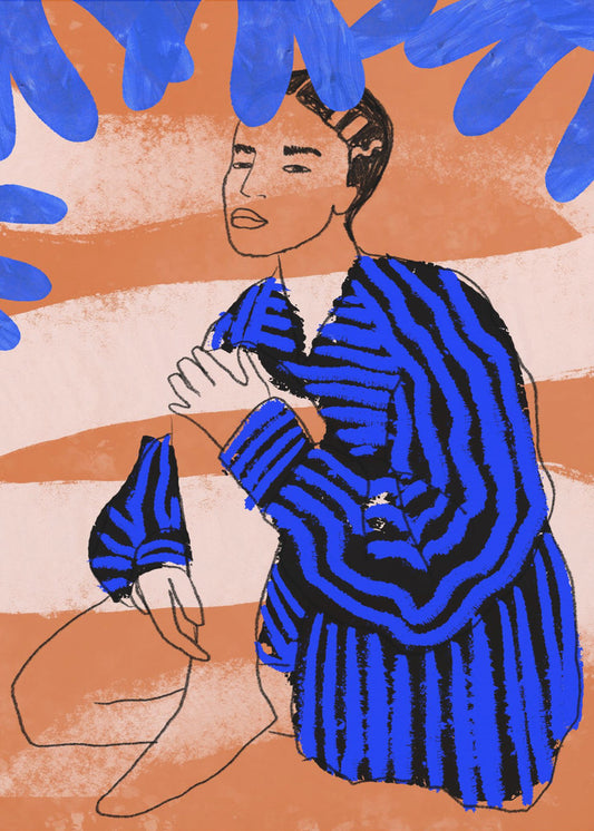 Blau gestreifte Träume | Poster