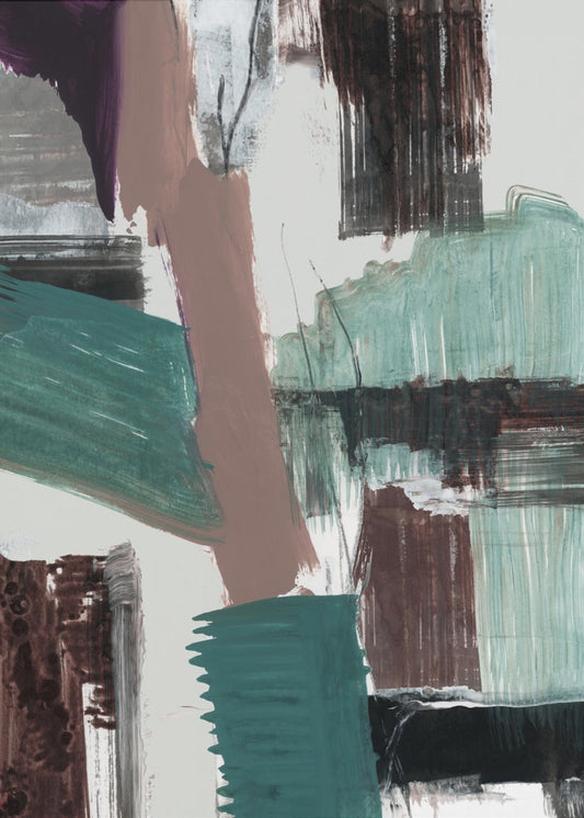 Blaues Abstraktes Poster