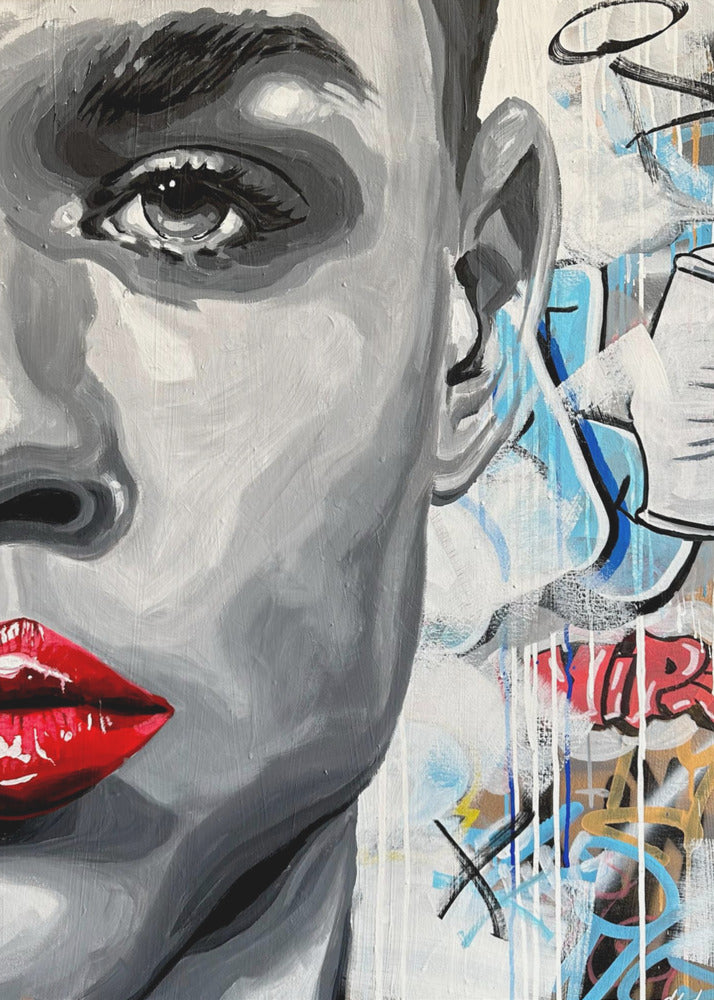 Lebendiger Graffiti-Blick | Leinwand