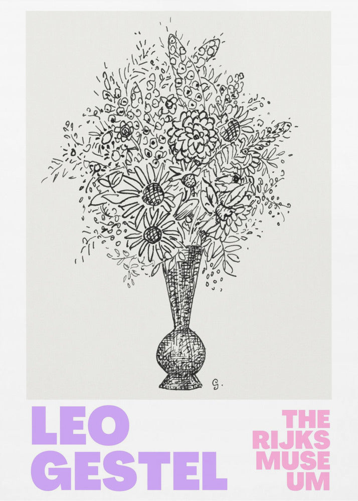 Elegante Blumen in einer Vase | Leinwand