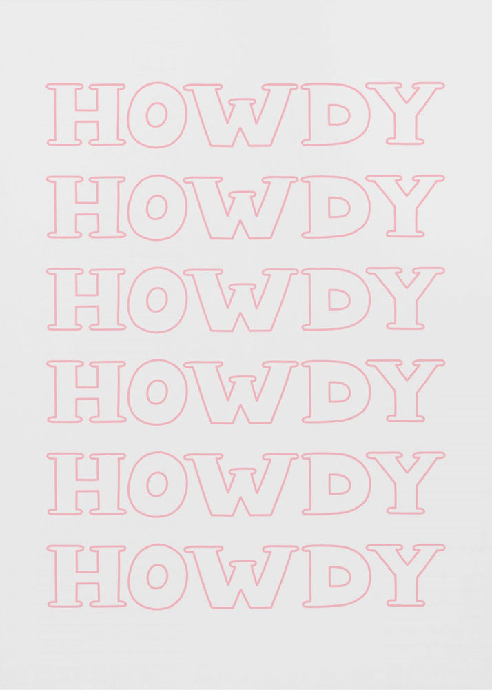 Rosa Howdy | Leinwand