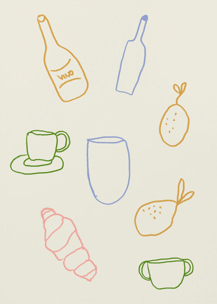 Minimalistischer Brunch | Leinwand