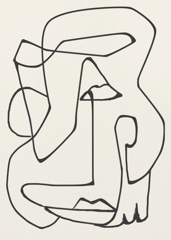 Abstrakte Linienkunst | Leinwand