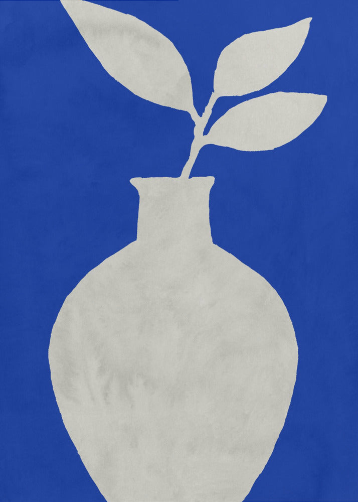 Weiße Vase Silhouette | Poster