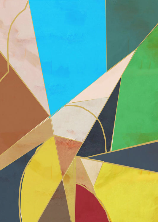 Bunte geometrische Formen | Poster