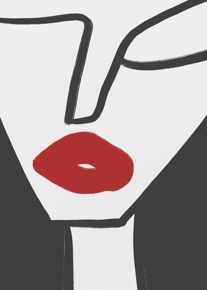 Kräftige rote Lippen | Leinwand