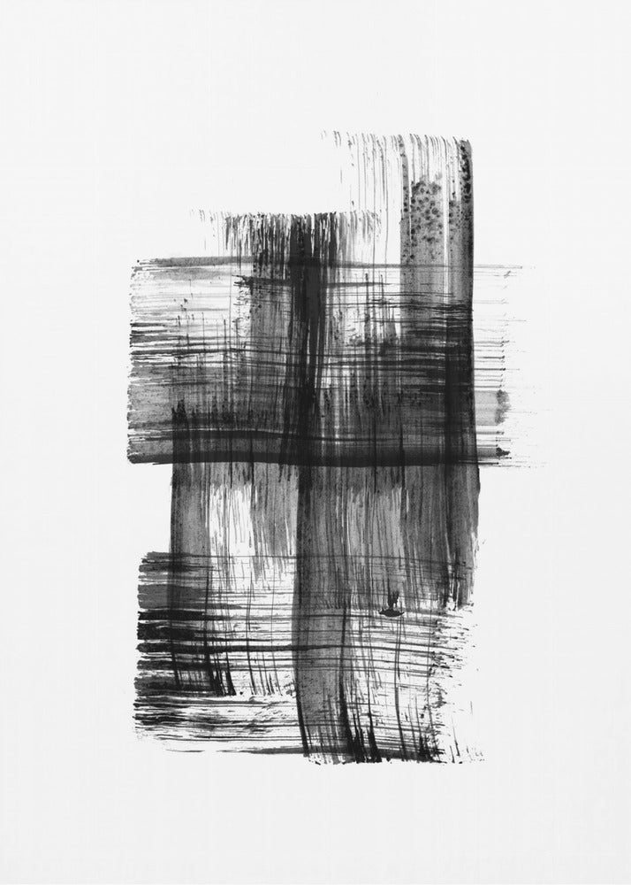 Tinte %22schwarze Tintenstriche Nr.03%22 | Poster