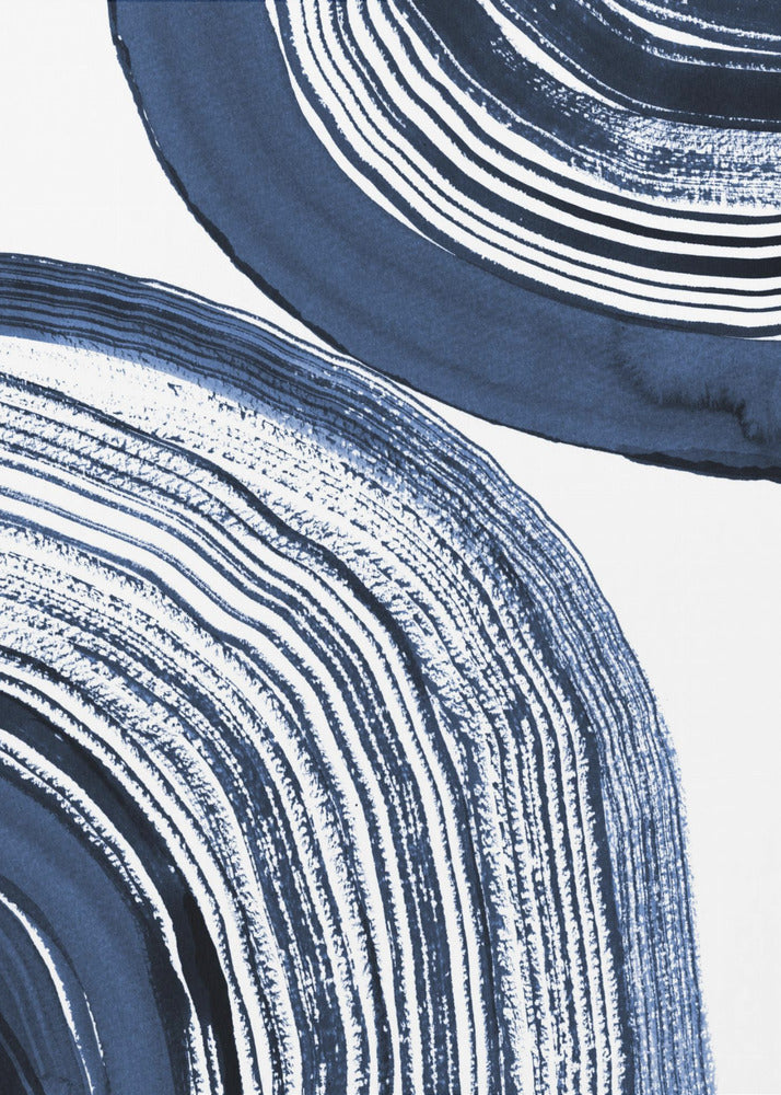 Blaue konzentrische Wellen | Leinwand