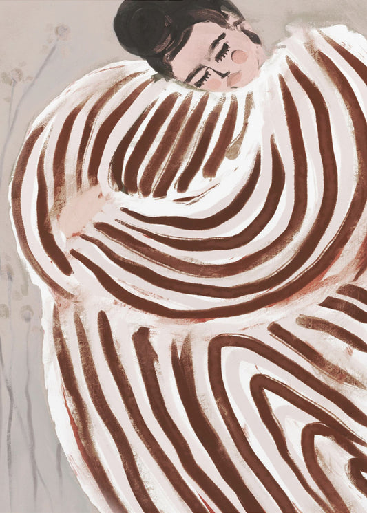 Gestreifte Umarmung | Poster