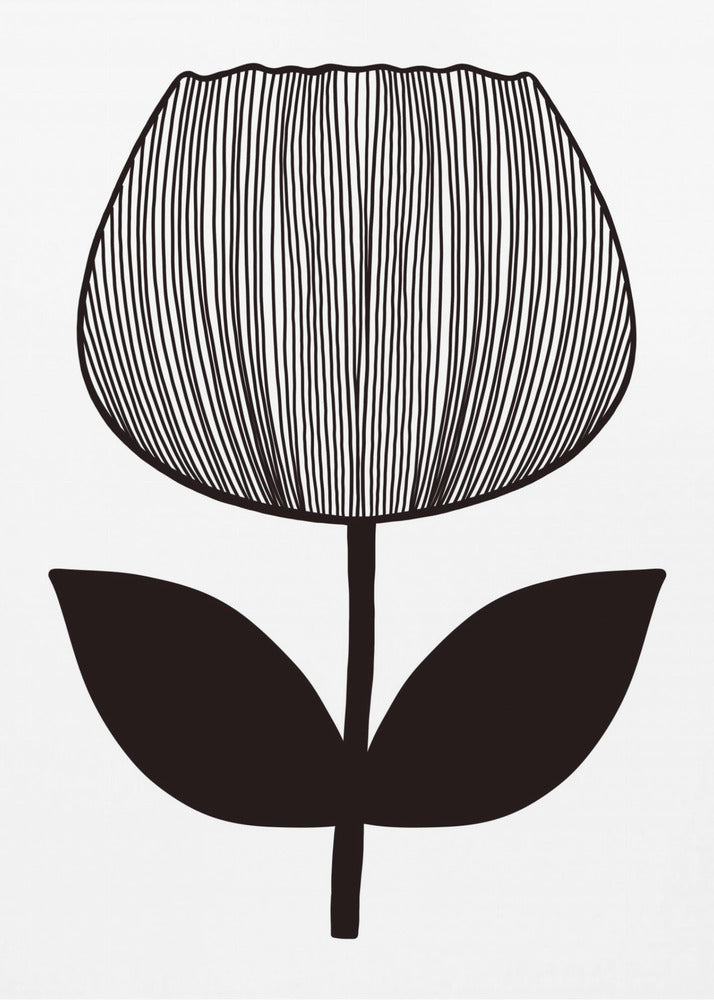Monochrome Blüte | Leinwand