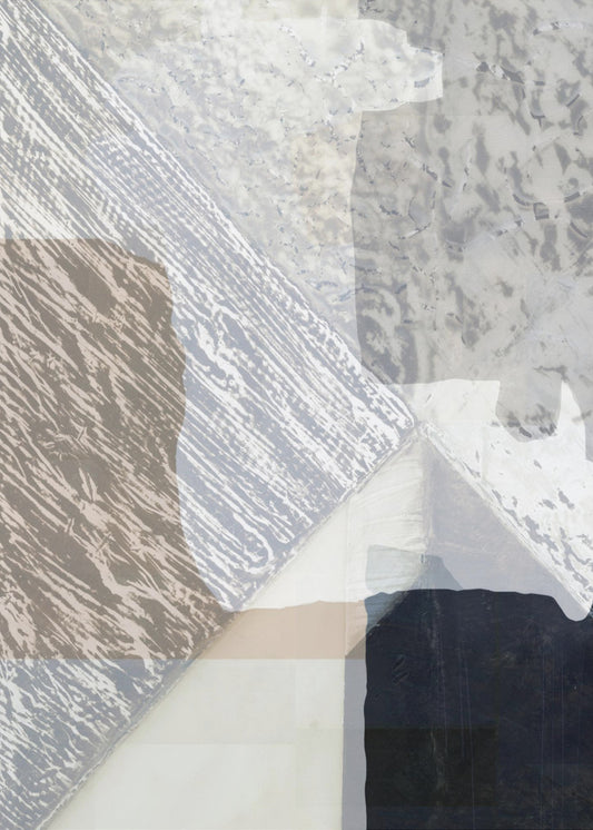 Fragmentierte Form in Weiß | Poster