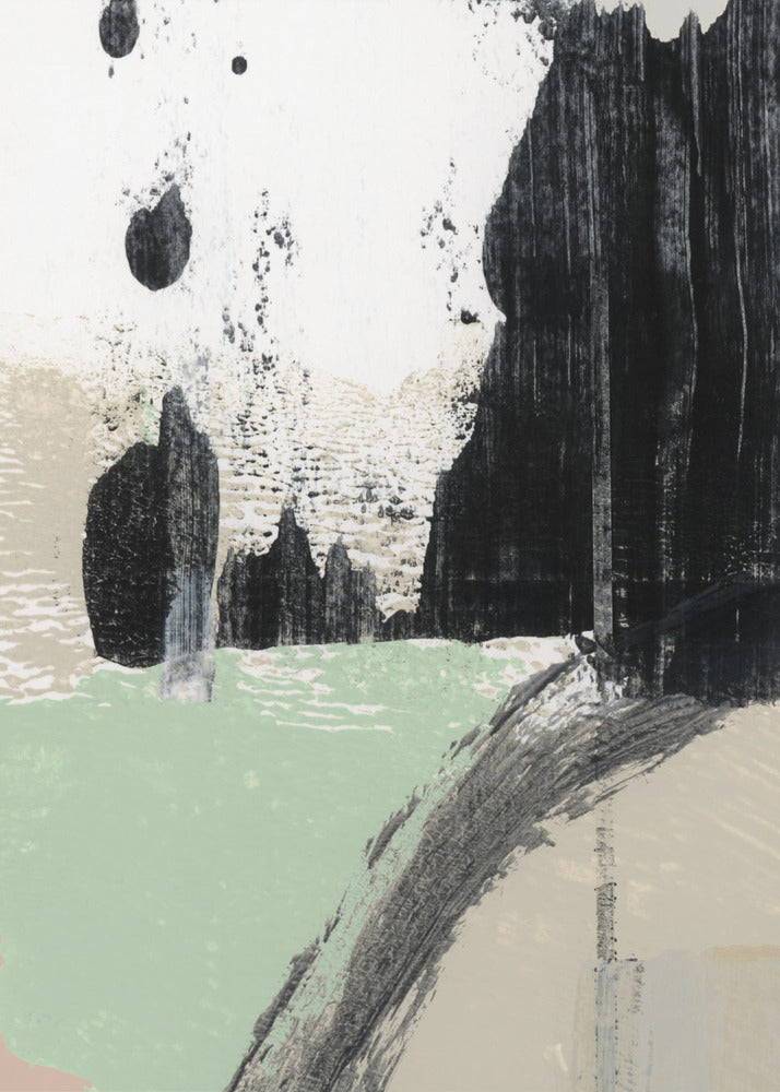 Dynamische Pinselstriche und monochrome Kontraste | Poster