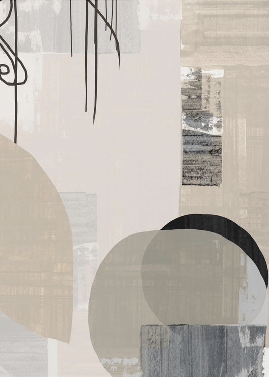 Monochrome Fluidität | Poster