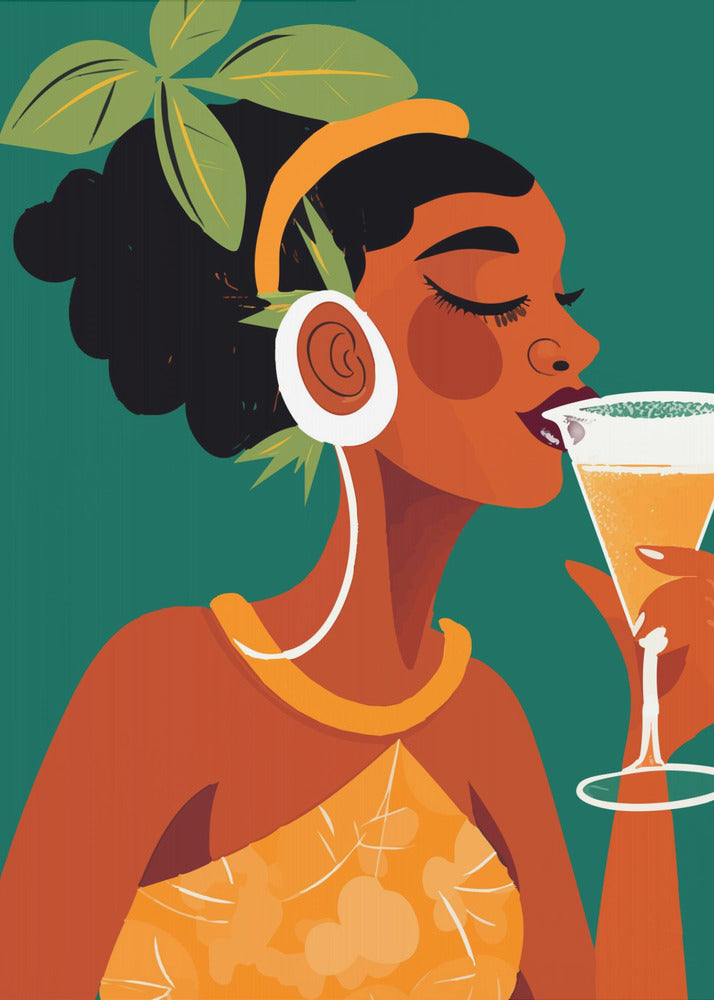 Trinken in den Tropen | Leinwand