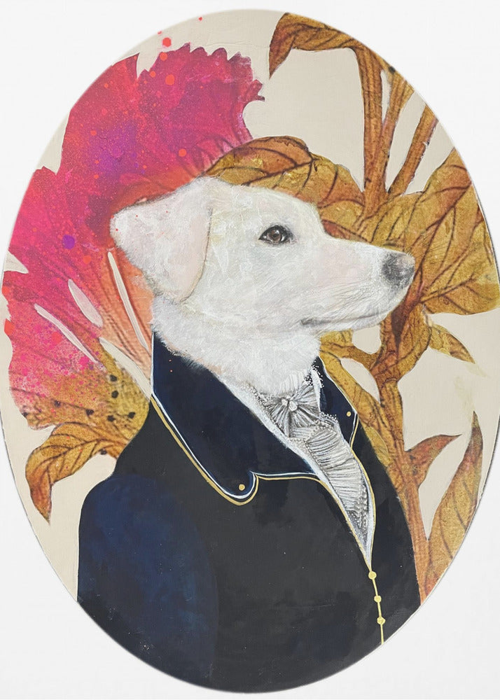 Königliches Hundeportrait | Leinwand