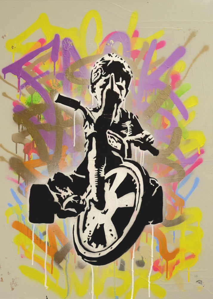 Kind auf einem Dreirad | Poster