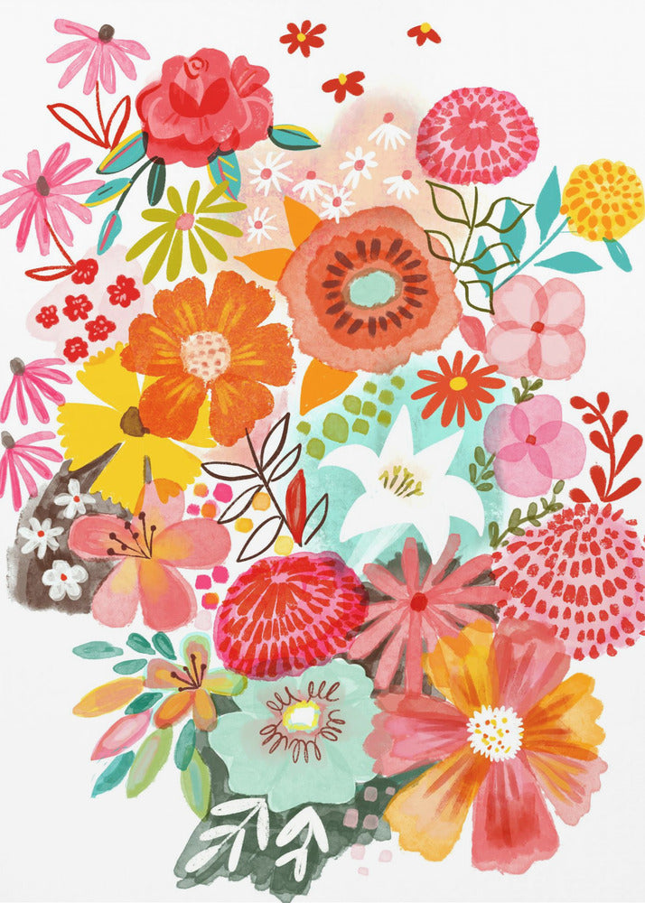 Sommergarten in voller Blüte | Poster