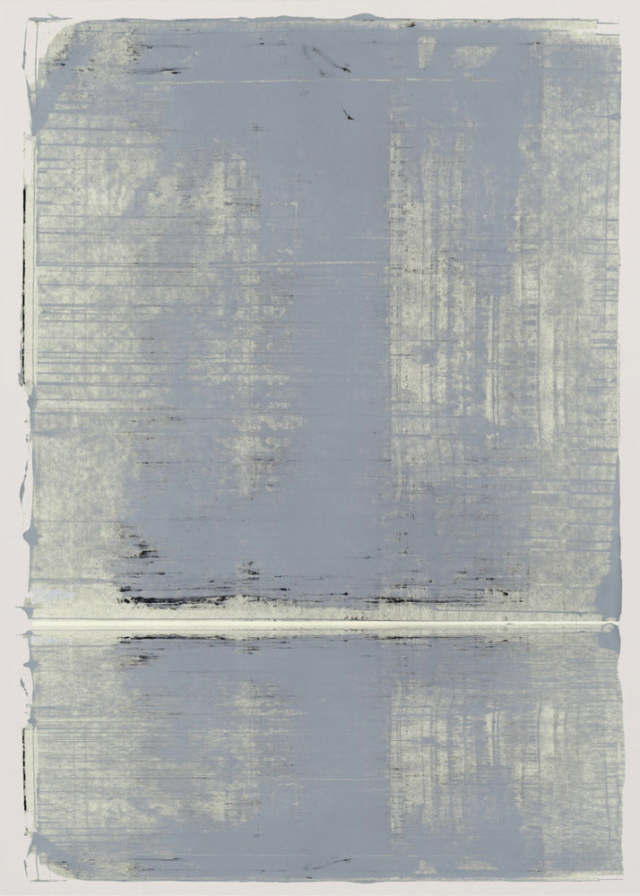 Minimalistisches graues Abstrakt mit horizontaler Linie | Poster