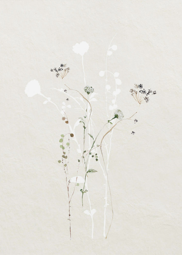 Muted Botanical Elements | Poster
