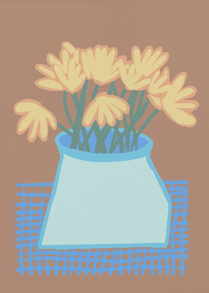Gänseblümchen in Vase | Leinwand