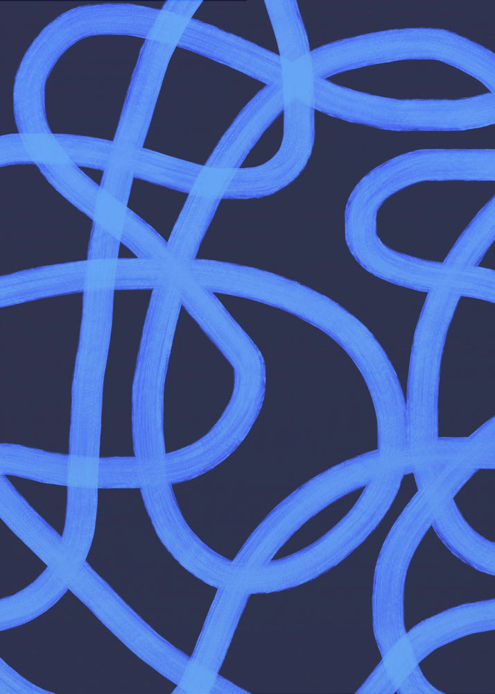 Blaue Labyrinthpfade | Leinwand
