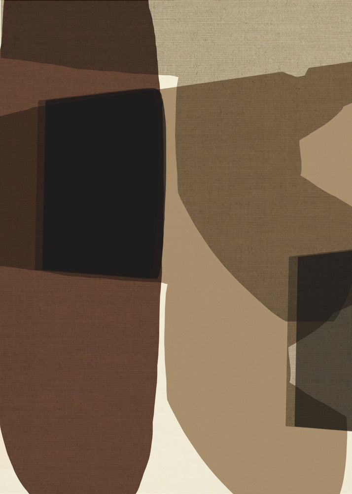 Geometrische Formen und Erdtöne | Leinwand