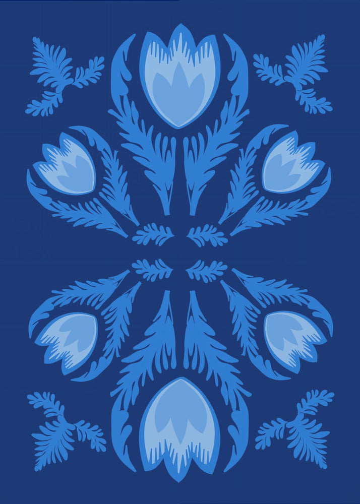 Grafische Blumen, leuchtende Tulpen | Poster