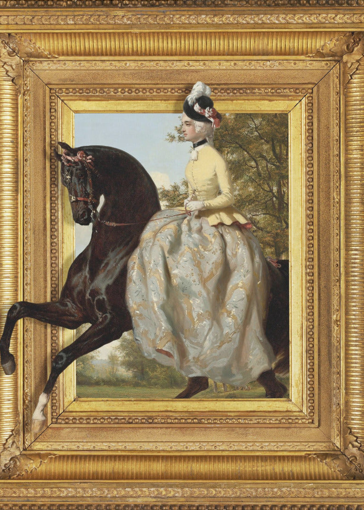 Die Dame und ihr Pferd | Leinwand