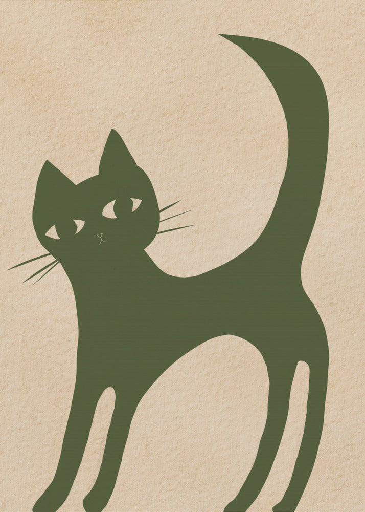 Grüne Katze | Leinwand