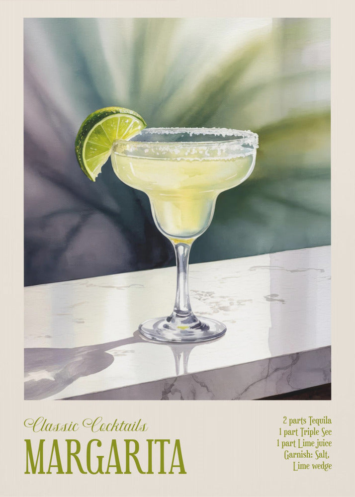 Klassische Cocktails - Margarita | Leinwand