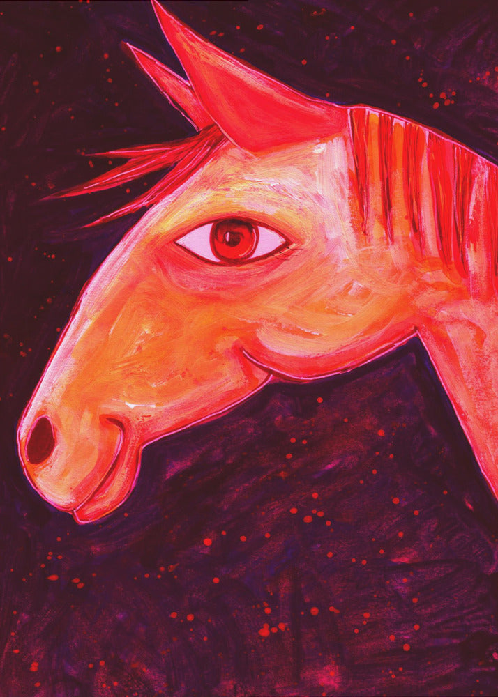 Träume von Pferden Rot | Leinwand